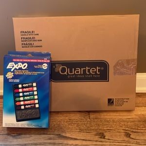 Dry Erase Board and Markers (NWOT)